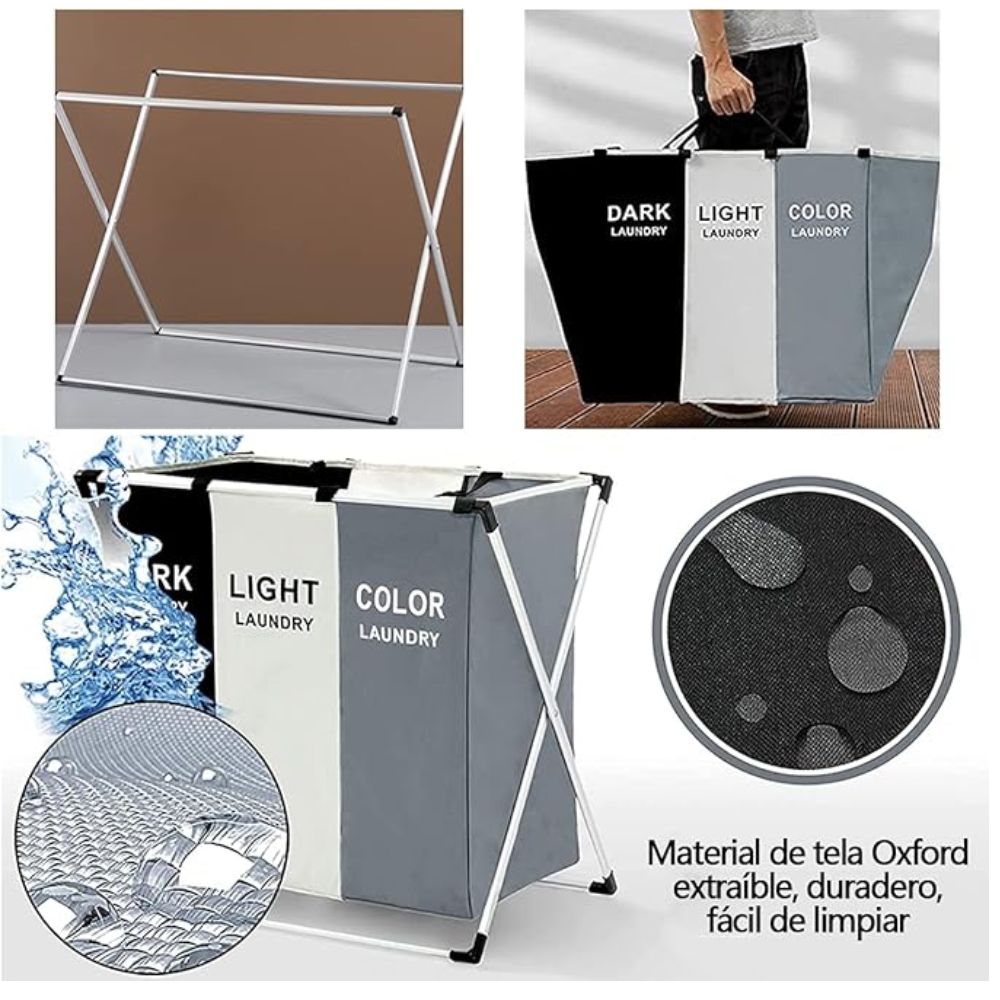 canasta en tela para ropa  X3